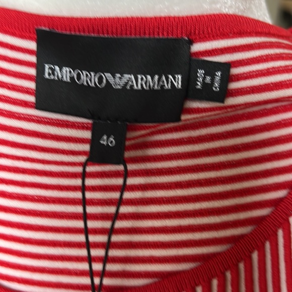 Emporio Armani Red and White Dress. Size 46. (Size 8) - Picture 7 of 8